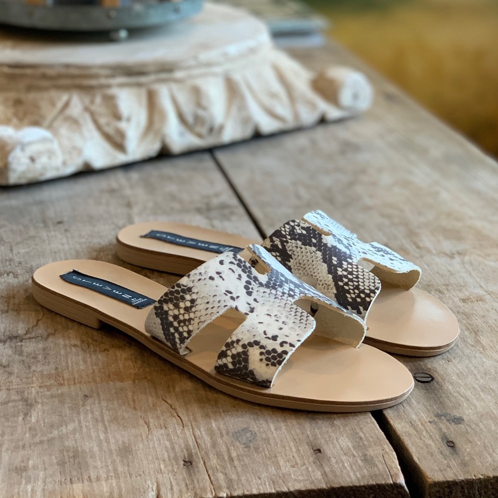 Steve Madden Snakeskin Slides Sandals Size 9.5